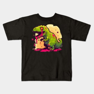 Zombie t-rex dino Kids T-Shirt